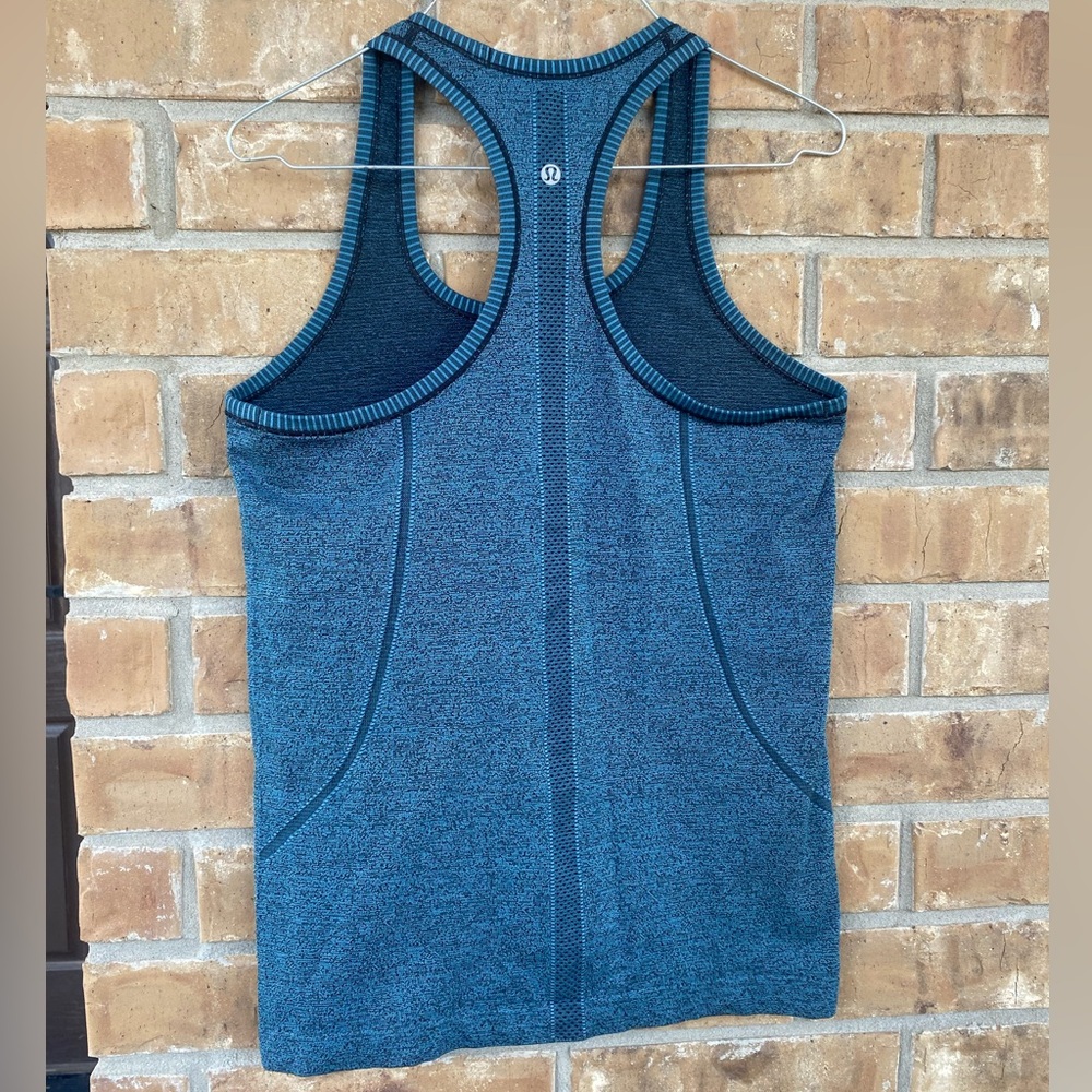 Lululemon Swiftly Tech Racerback Heathered Teal, Size 8 - Picture 6 of 13